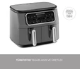 Karaca Air Pro Cook Duo Köz XXXL 8 Litre Airfryer Space Gray 8 Kişilik