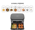 Karaca Air Pro Cook Duo Köz XXXL 8 Litre Airfryer Space Gray 8 Kişilik