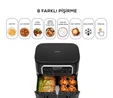 Karaca Air Pro Cook Duo Ev Yemeği XXXL 8 Litre Airfryer Black Chrome 8 Kişilik