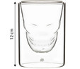 Jumbo Glory Double Wall Çift Çidarlı Skull Büyük Boy 2'li Bardak 250 ml