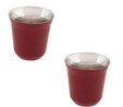 Jumbo Glory 7 Double Wall 2'li Termo Çelik Fincan 80 ml - Kırmızı