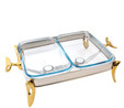 Jumbo Siena Isıtmalı Servis Seti - 1,5 X 2 Lt - Gold
