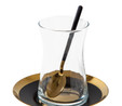 Jumbo Infinity Line Gold Siyah 18 Parça Çay Seti