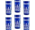 Jumbo Double Face 6 Parça Meşrubat Bardağı Mavi
