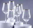 Jumbo Tulıpa Gold Kadeh 6'lı 350 Ml Ayaklı