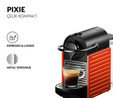 Nespresso C66R Pixie Kırmızı Kahve Makinesi ve Süt Köpürtücü Aksesuar
