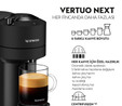 Nespresso Vertuo Next Mat Siyah Kahve Makinesi ve Süt Köpürtücü Aksesuar