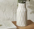 Karaca Home Mosaic Vazo 16x16x32 cm Beyaz