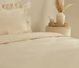 Karaca Home Pure Ruffle %100 Pamuk King Size Nevresim Takımı Açık Bej