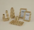 Karaca Home Vendi Dekoraif Tabak Gold 24X15 Cm