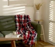 Karaca Home Flanel Throw Tv Battaniyesi Bordo/Bej