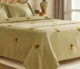 Karaca Home Sunflower %100 Pamuk Müslin Çift Kişilik Pike Takımı Adaçayı 