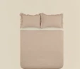 Karaca Home White Collection Tyra %100 Pamuk Çift Kişilik Yatak Örtüsü Bej