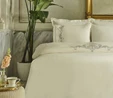 Karaca Home Alessa Nakışlı %100 Pamuk Çift Kişilik Nevresim Takımı Beyaz