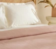 Karaca Home Maye %100 Pamuk Fırfırlı Çift kişilik Tek Pike Somon 