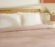 Karaca Home Maye %100 Pamuk Fırfırlı Çift kişilik Tek Pike Somon 