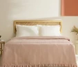 Karaca Home Maye %100 Pamuk Fırfırlı Çift kişilik Tek Pike Somon 