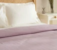Karaca Home Maye %100 Pamuk Fırfırlı Çift kişilik Tek Pike Mürdüm