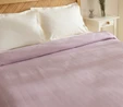 Karaca Home Maye %100 Pamuk Fırfırlı Çift kişilik Tek Pike Mürdüm