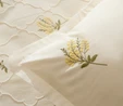 Karaca Home Shaela Çiçek Nakışlı Çift Kişilik Pike/Yatak Örtüsü Takımı Sarı 