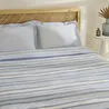 Karaca Home Lynora Çift Kişilik Peştemal Pike Takımı Mavi