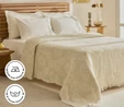 Karaca Home Ginkgo Leaf Müslin Nakışlı Çift Kişilik Pike Takımı Adaçayı