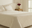 Karaca Home White Collection Rayas %100 Pamuk Nakışlı Çift Kişilik Nevresim Takımı Bej 