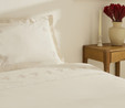 Karaca Home White Collection Rayas %100 Pamuk Nakışlı Çift Kişilik Nevresim Takımı Bej 