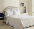 Karaca Home White Collection Doris %100 Pamuk Çift Kişilik Yatak Örtüsü Takımı Mavi 