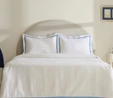 Karaca Home White Collection Doris %100 Pamuk Çift Kişilik Yatak Örtüsü Takımı Mavi 