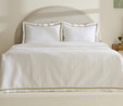 Karaca Home White Collection Doris %100 Pamuk Çift Kişilik Yatak Örtüsü Takımı Adaçayı