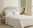 Karaca Home White Collection Doris %100 Pamuk Çift Kişilik Yatak Örtüsü Takımı Adaçayı