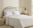 Karaca Home White Collection Doris %100 Pamuk Çift Kişilik Yatak Örtüsü Takımı Gri