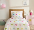 Karaca Home Young Color Heartz %100 Pamuk Tek Kişilik Pike Takımı