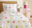 Karaca Home Young Color Heartz %100 Pamuk Tek Kişilik Pike Takımı