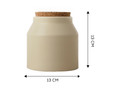 Cooklife Kavanoz Stoneware Kemik Beyazı 500 ml