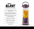 Ninja Blast Taşınabilir Blender Mor