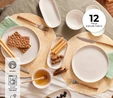 Emsan Parla Porselen 12 Parça 6 Kişilik Kahvaltı Takımı Beyaz