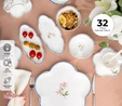 Emsan Lilium Porselen 32 Parça 6 Kişilik Kahvaltı/Servis Takımı