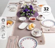 Emsan Ethnic Pink Porselen 32 Parça 6 Kişilik Kahvaltı/Servis Takımı