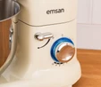 Emsan Bella Gusto Comfort Kıyma Çekme Aparatlı Hamur Yoğurma Makinesi  Krem 1300W 5,5L