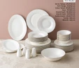 Emsan New Bone Frezya 56 Parça 12 Kişilik Yuvarlak Yemek Takımı Platin
