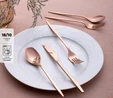Emsan Alisa 30 Parça Parlak Bronz Kutulu Çatal Kaşık Bıçak Takımı