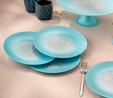 Emsan Pastel 7 Parça Cam Pasta / Tatlı Seti Mavi