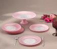 Emsan Pastel 7 Parça Cam Pasta / Tatlı Seti Pembe
