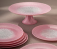 Emsan Pastel 7 Parça Cam Pasta / Tatlı Seti Pembe