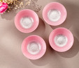 Emsan Pastel 4 Parça Cam Kase 10 cm Pembe