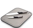 Jumbo Smart Grey Kesme Tahtası ve 2li Bıçak Seti