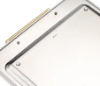 Jumbo Taranto Çelik Büyük Tepsi Gold 48,5 x 31,5 cm