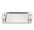 Jumbo Taranto Çelik Küçük Tepsi Gold 41 x 28 cm